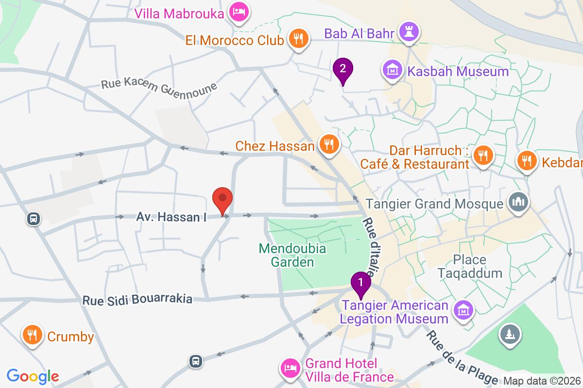 Map showing the route for Tangier Walking Tour: Discover the Hidden Gems of the Medina